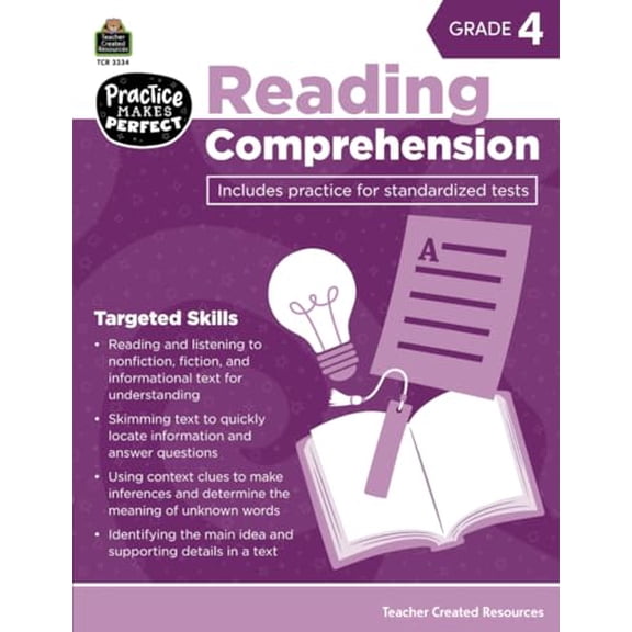 Pre-Owned Reading Comprehension Grade 4 (Paperback) 0743933346 9780743933346