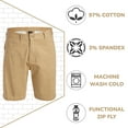 thumbnail image 4 of 3-Pack Men's Cotton Flex Stetch Chino Shorts (Sizes, 30-42), 4 of 5