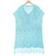 thumbnail image 4 of Falda Vestido de playa con bikini sexy para mujer Vestido de verano con borlas y cuello en V (Azul lago Talla única) Ygjytge lago azul Única para Mujer, 4 of 8