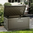 thumbnail image 4 of 90 Gallon Large Patio Deck Box with Side Handles Outdoor Double-Wall Storage box, 4 of 6