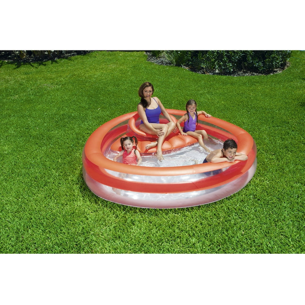 H2OGO! Family Funday Lounge Inflatable Plastic Swimming Kiddie Pool
