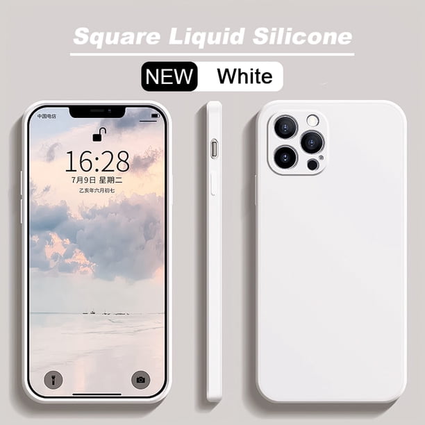 Funda de teléfono de silicona líquida cuadrada oficial de ASTUBIA para iPhone 11 12 13 Pro Max Mini X XR XS Max 7 8 Plus SE 2020 cubierta 14 Tan Jianjun unisex