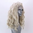 thumbnail image 4 of wigs human hair Hair Ladies Wig Fancy Dress Party Hairpieces Curly Wavy Blonde Wig lace front wigs, Gold, 4 of 5