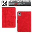 thumbnail image 5 of for Lenovo Tab M11 11" 2024 Folio Flip Case, Embossed PU Leather Case with Smart Auto Wake / Sleep & Adjustable Stand (3 Anti-Slip Strips) with Card Slots, Red, 5 of 5