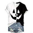 thumbnail image 6 of Halloween T Shirt Women Funny Pumpkin Face Printed Cute Tee Short Sleeve Casual Funny Halloween Party Tops, 6 of 7