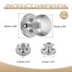 thumbnail image 2 of 4 Pcs Manijas de Puerta Falsas Redondas de Acero Inoxidable Pomo Lateral No Giratorio Plateado, 2 of 7