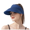 thumbnail image 1 of PMVFHDE Sun Hat Summer Wide Brim Straw Visor Beach Cap Solid Color Outdoor Sunscreen, 1 of 4