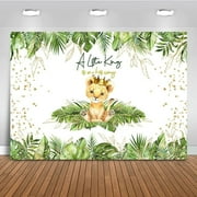 Lion King Baby Shower Backdrop A Little King is On His Way Background Safari Baby Lion Baby Shower Party Cake Table Decoration Banner Photo Booth Props