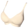 thumbnail image 5 of Alun Womens Seamless Smooth No Underwire T Shirt Bras with Light Push up and Side Support for Daily Wear Deep V-Neck Lightweight Breathable Solid Color Bralettes Beige M, 5 of 7