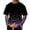 Black, variant on Mens Spring Autumn All Print Short Sleeve Round Neck T Shirt Floral Trend Bottoming Shirt Tops Clothes
