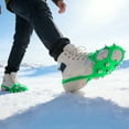 thumbnail image 4 of Ice Cleats Wearable Ice Snow Grips Large Traction Non Gripper Spike Shoe Grips With 5 Studs Crampons Universal Traction Cleats For Snow Hiking Fishing(Green S-21X8X1cm), 4 of 4