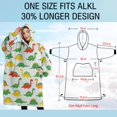 thumbnail image 4 of Oversized Wearable Blanket Hoodie,Colorful Dinosaur Repeat Pattern Sherpa Blanket Hoodie with Super Pockets,Super Warm Fuzzy Pullover for Women & Men, 4 of 6