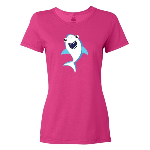 Inktastic Cute Shark, Little Shark, Blue Shark Women's T-Shirt