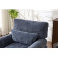 thumbnail image 3 of Chaise Lounge Indoor, Modern Upholstered Sleeper Chair and Sleeper Sofa for Living Room, Small Space, Blue, 3 of 8
