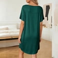 thumbnail image 3 of LIaqionyy Women's Short Sleeve Nightgown Lightweight Nightshirt Soft Pajamas Dresses Casual Sleepwear M,L, 3 of 7