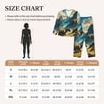 thumbnail image 4 of Gukieu Valley River Dinosaur Print Women's Long Sleeve Pajama Set, Button Top Elastic Pocket Pajama Pants Two Piece Set Home Wear-Small, 4 of 7