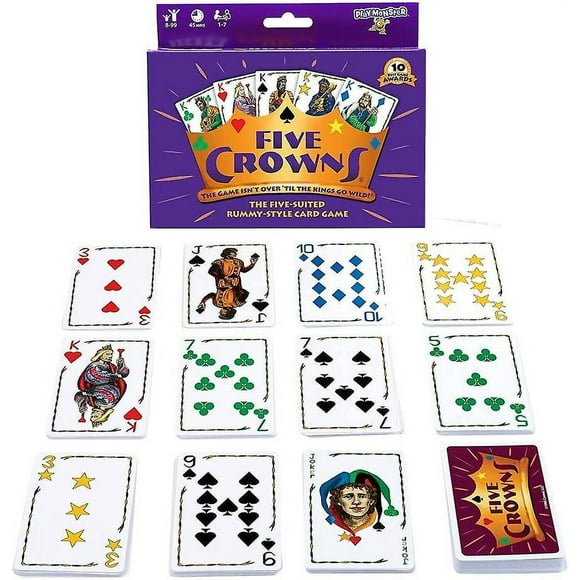 Luniquz Five Crowns Card Game Family Card Game Fun Games For Family Game Night With Kids$crown