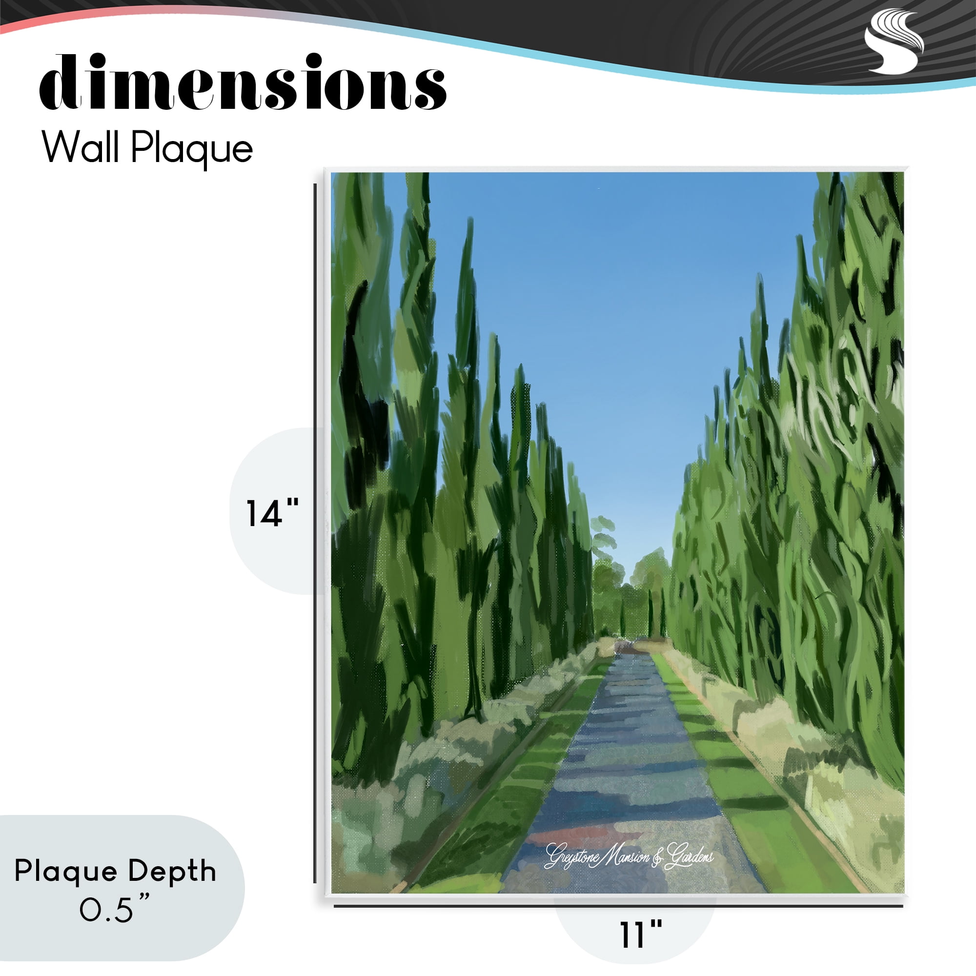 Stupell Industries Greystone Gardens Path Wall Plaque Art, design by Amelia Noyes