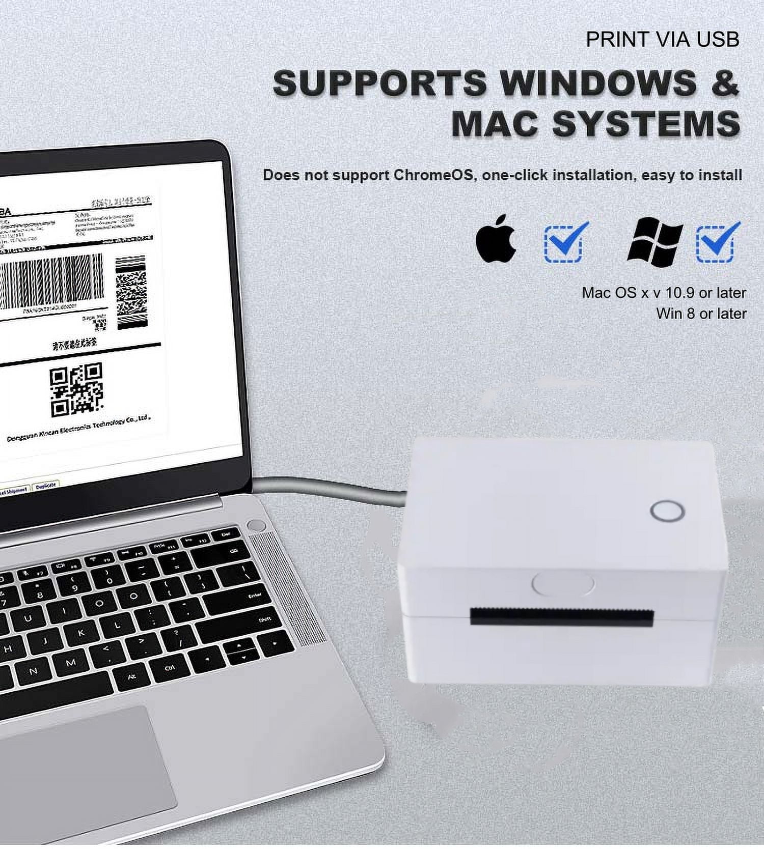 XIANJINO Thermal Label Printer, 3'' Bluetooth Label Printer for Shipping Packages, Compatible with Windows Smartphone