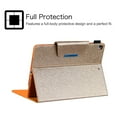 thumbnail image 5 of Allytech Case for Apple iPad 6th 5th Gen/ iPad Air 1 2, Multi Angle Stand Document Pocket Business Type Folio Flip Auto Sleep Wake Shockproof Case Cover Compatible with Keyboard, Gold, 5 of 5