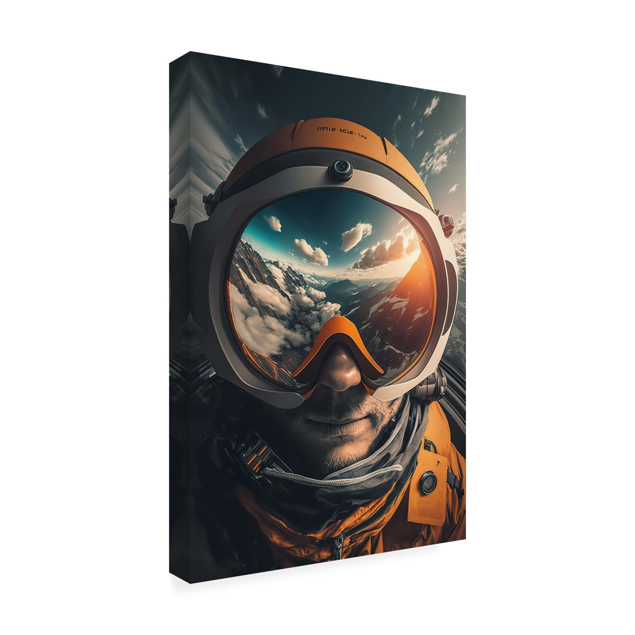 Canvas Wall Art - Ray Heere 'Surrealistic Selfies 9' Wall Art for Living Room, Bedroom, or Office Décor by Trademark Fine Art - 30 x 47 Inches