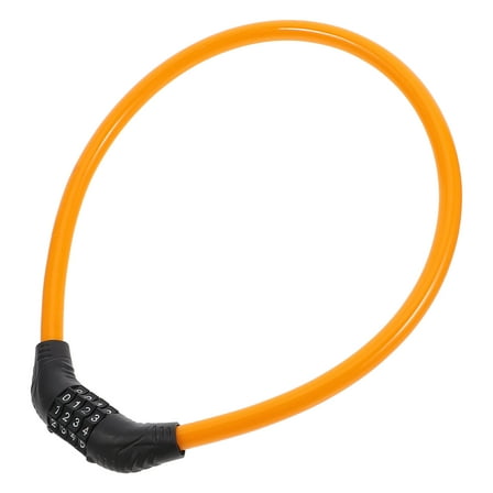 WASHWEPE 1Set Bike Cable Lock Combination Lock For Outdoor Riding 9.4X7.5X0.9In