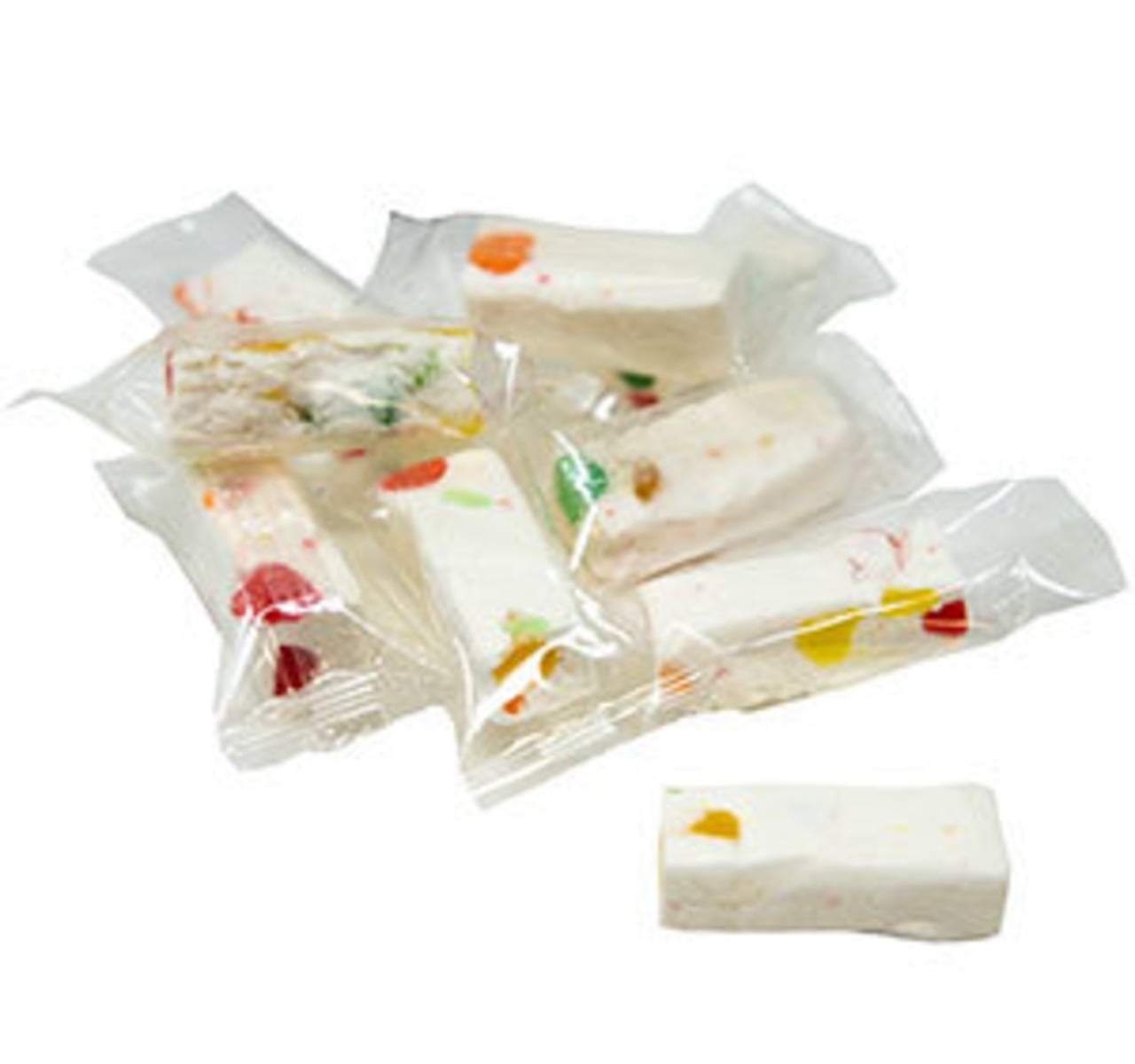 Italian Jujube Nougat Candy - Individually Packed Soft and Chewy Nougat With Fruity Jelly Beans Candy Bars, Original Fruity Jujube Nougat Candy by Variety Box 2 Lbs