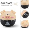 thumbnail image 3 of Minuteur De Cuisine Adorable En Forme De Cochon De Dessin Anim, Outil De Cuisson Pour La Maison Kaki, 3 of 5