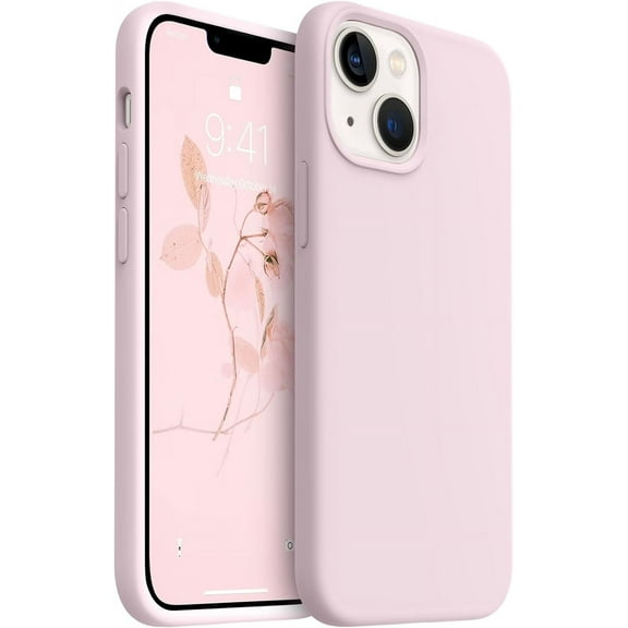 Shockproof Designed for iPhone 13 Mini Case, Food Grade Silicone Phone Case with [Soft Anti-Scratch Protective Lining] Full Body Drop Protection 5.4 inch Slim Thin Cover, Ice Pink