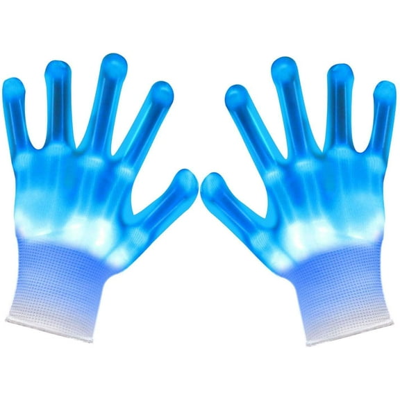LINLIN LED Gloves, Light Up Gloves Flashing LED Gloves Finger Light LED Glowing Gloves for Kids