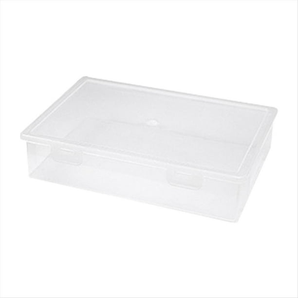 Organizador de Archivos de Plástico, Caja de Almacenamiento Cuadrada Transparente, Caja de Almacenamiento A4, Caja de Almacenamiento de Archivos S