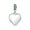 Green, variant on Womens Initial Monogram Crystal Heart Dangle Charm Bead Sterling Silver Birthstone
