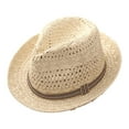 thumbnail image 3 of CAIXIA Womens Mens Wide Brim Straw Panama Hat Fedora Summer Beach Sun Hats UPF Straw Hat for Women, 3 of 4
