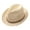 Beige, variant on Kids Straw Fedora Panama Hat Toddler Short Brim Summer Sun Beach Cap Western Trilby Derby Jazz Hat for Boys Girls, Beige