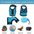 thumbnail image 3 of Minzimin 2 Pieces Guinea Pig Clothes Baby Ferret Rats Hamster Soft Mesh Harness Leash Vest Set with Bell for Guinea Pigs, Hamster, Ferret, Rabbit, Chinchilla and Similar Small Animals, 3 of 7