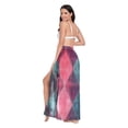 thumbnail image 3 of FORMRS Womens Beach Sarong Semi-Sheer Bikini Wrap Skirt Swimsuit Cover-ups, Vibrant Green Tartan Pattern, 3 of 7