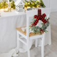 thumbnail image 4 of Small Christmas Norfolk Wreaths Christmas Kitchen Cabinet Mini Wreath Real Touch With Bow Ribbon Cedar Red Berry for Xmas Front Door Window Chair Fireplace Table Pillar Rustic Farmhouse Party Decor, 4 of 8