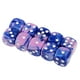 thumbnail image 5 of 10 dados cuadrados de seis caras opacos D6 de 16 mm, multicolor, blanco/dorado Rosa + azul Zulema Juego de dados de 6 caras, 5 of 8