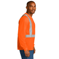 thumbnail image 5 of High Visibility Long Sleeve T-Shirts for Men Reflective Hi Vis Mesh Long Sleeve Pocket Tee (Safety Orange, XL), 5 of 6
