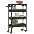 thumbnail image 6 of vidaXL Kitchen Trolley Black 20.9"x7.9"x29.9" Engineered Wood, 6 of 12