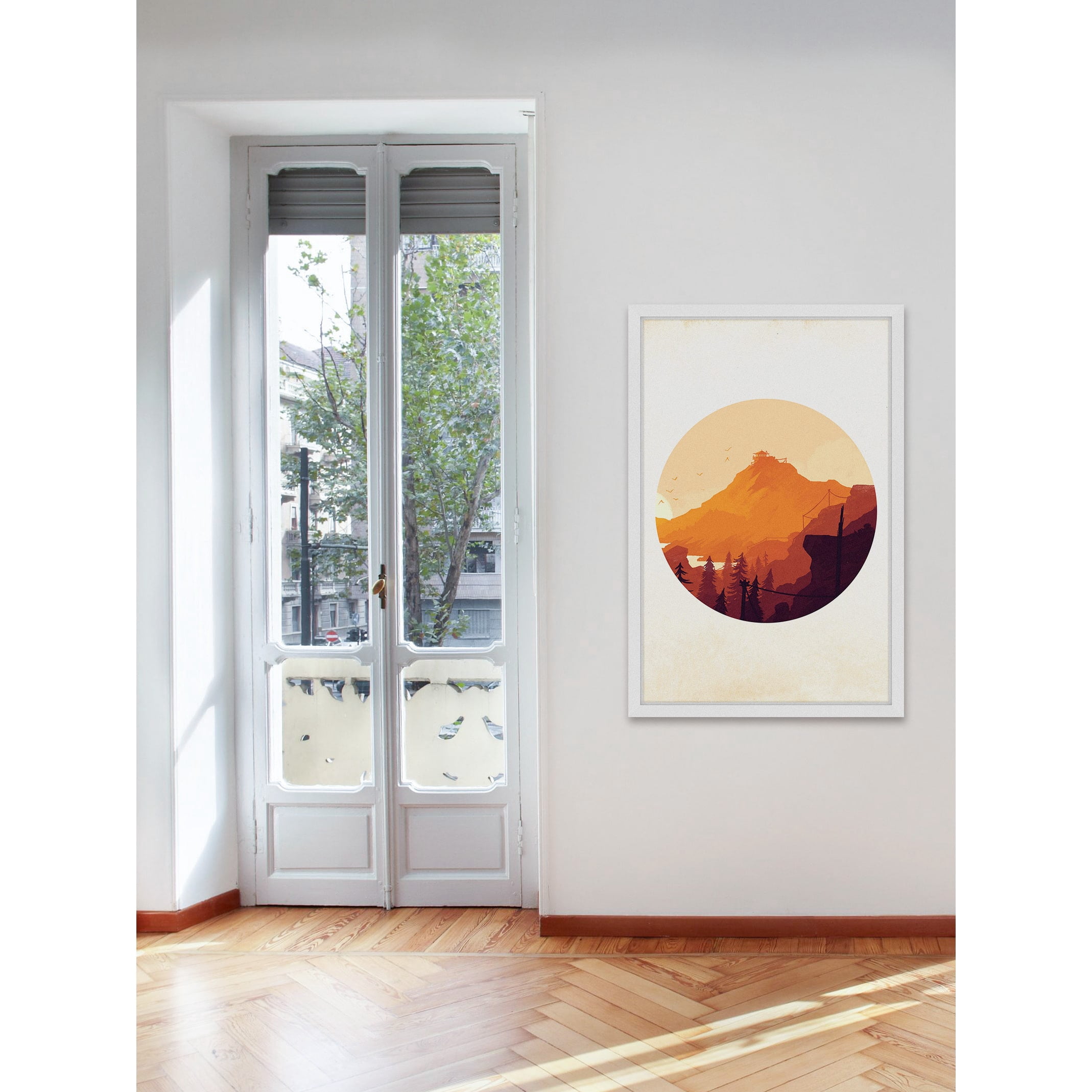 Marmont Hill "Orange Sunset" Framed Painting Print