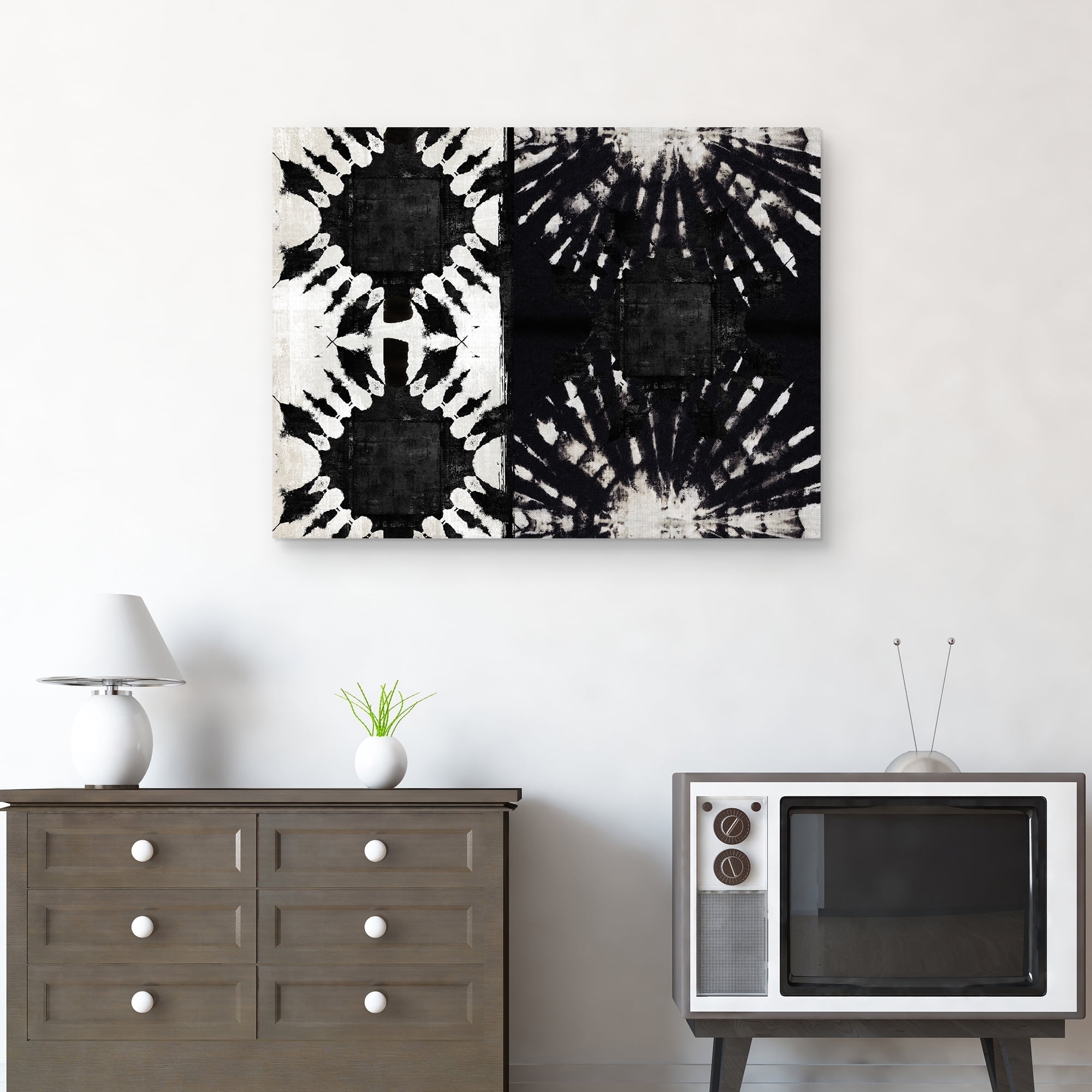 Nikki Chu Flower Tribal 7 Abstract Canvas Art Print, 30" x 40", by Nikki Chu