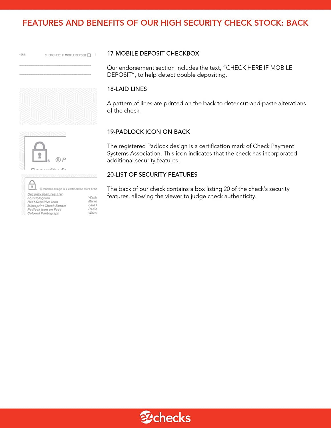 EZ Checks High Security Laser Check Paper for Business