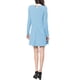 thumbnail image 3 of Vestido de manga larga con cuello en contraste para mujer Inspire Chic, por encima de la rodilla, color azul, 3 of 7