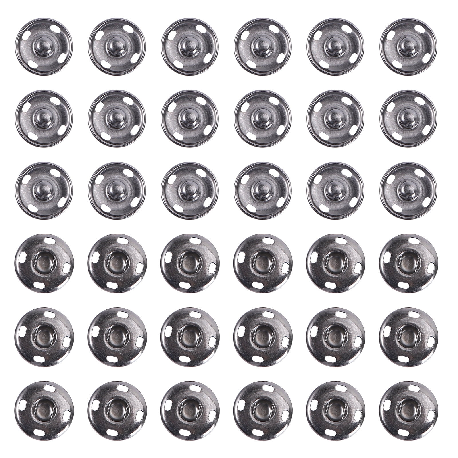 50 Sets Sew On Snaps Buttons Metal Snaps Fasteners Press Studs Buttons