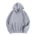 thumbnail image 5 of WENWU Womens Hoodie Long Sleeve Pullover Sweatshirts for Women Unisex Hoodie Grey Sweater Womens Fall Fashion 2025 Women's Clothing, 5 of 6