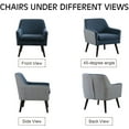 thumbnail image 6 of Accent Chair with Storage Ottoman Lounge Chair with Round Table, Soft Fabric Armchair Club Chairs with Removable Cushion and Wood Leg, for Living Room, Bedroom(Blue), 6 of 11