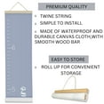 thumbnail image 2 of Morxy Canvas Growth Chart for Kids - Unisex Kids Room Wall Decor - Gray Wall Tape with Height Chart for Kids- Blue, 2 of 4