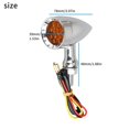thumbnail image 3 of 4Pcs Universal Amber Chrome Motocicleta LED Luz de SeñAl de Freno Luz de Marcha Trasera, 3 of 6