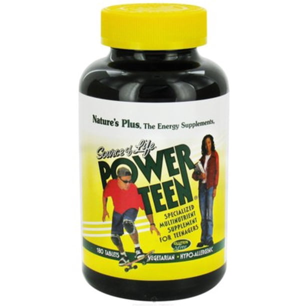 NaturesPlus Source of Life Power Teen 180 Vegetarian Tablets Teen Multivitamin with Minerals